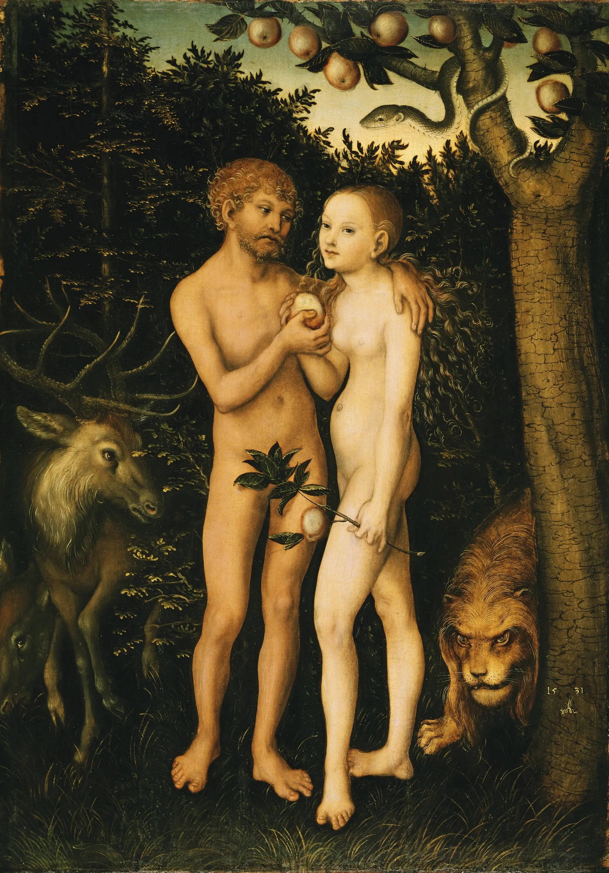 Adam et Ève - Lucas Cranach the Elder - Alpha Reproduction