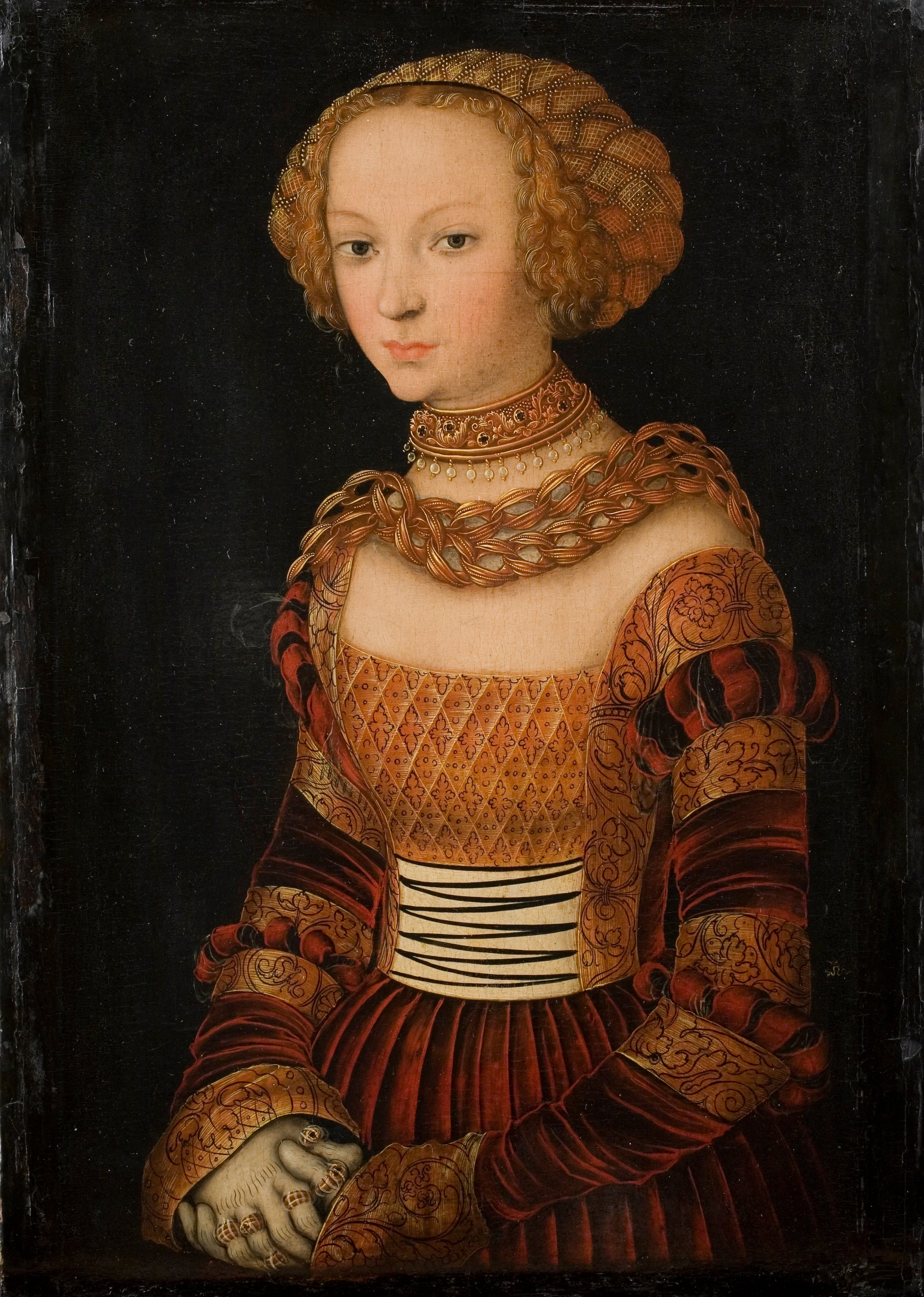 Portrait d’une jeune femme. Princesse Émilie de Saxe ? - Lucas Cranach the Elder - Alpha Reproduction