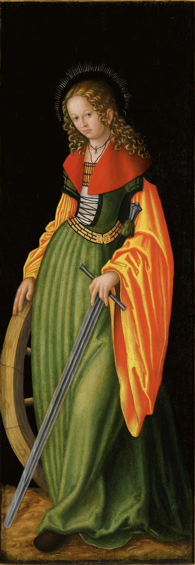 Retable de Feilitzsch [aile droite recto]: Sainte Catherine - Lucas Cranach the Elder - Alpha Reproduction