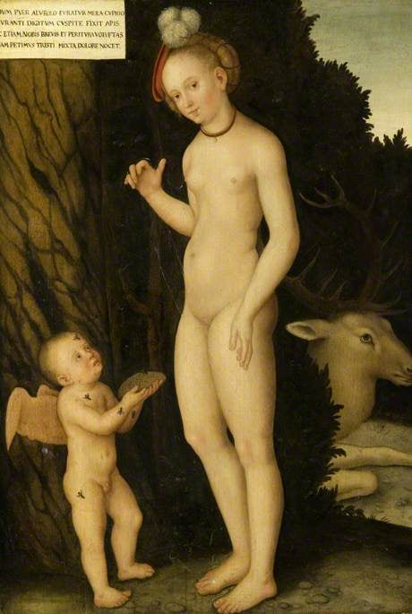 Vénus avec Cupidon le voleur de miel - Lucas Cranach the Elder - Alpha Reproduction