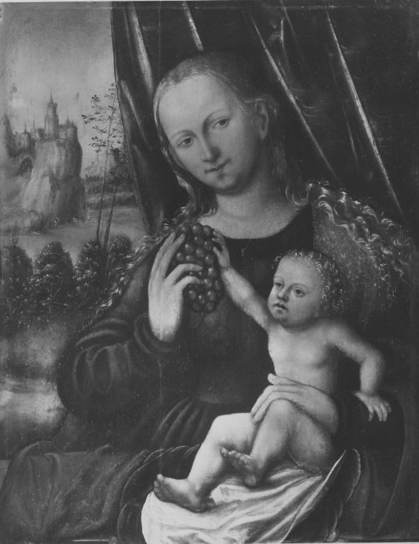 Vierge à l’enfant et grappe de raisin - Lucas Cranach the Elder - Alpha Reproduction