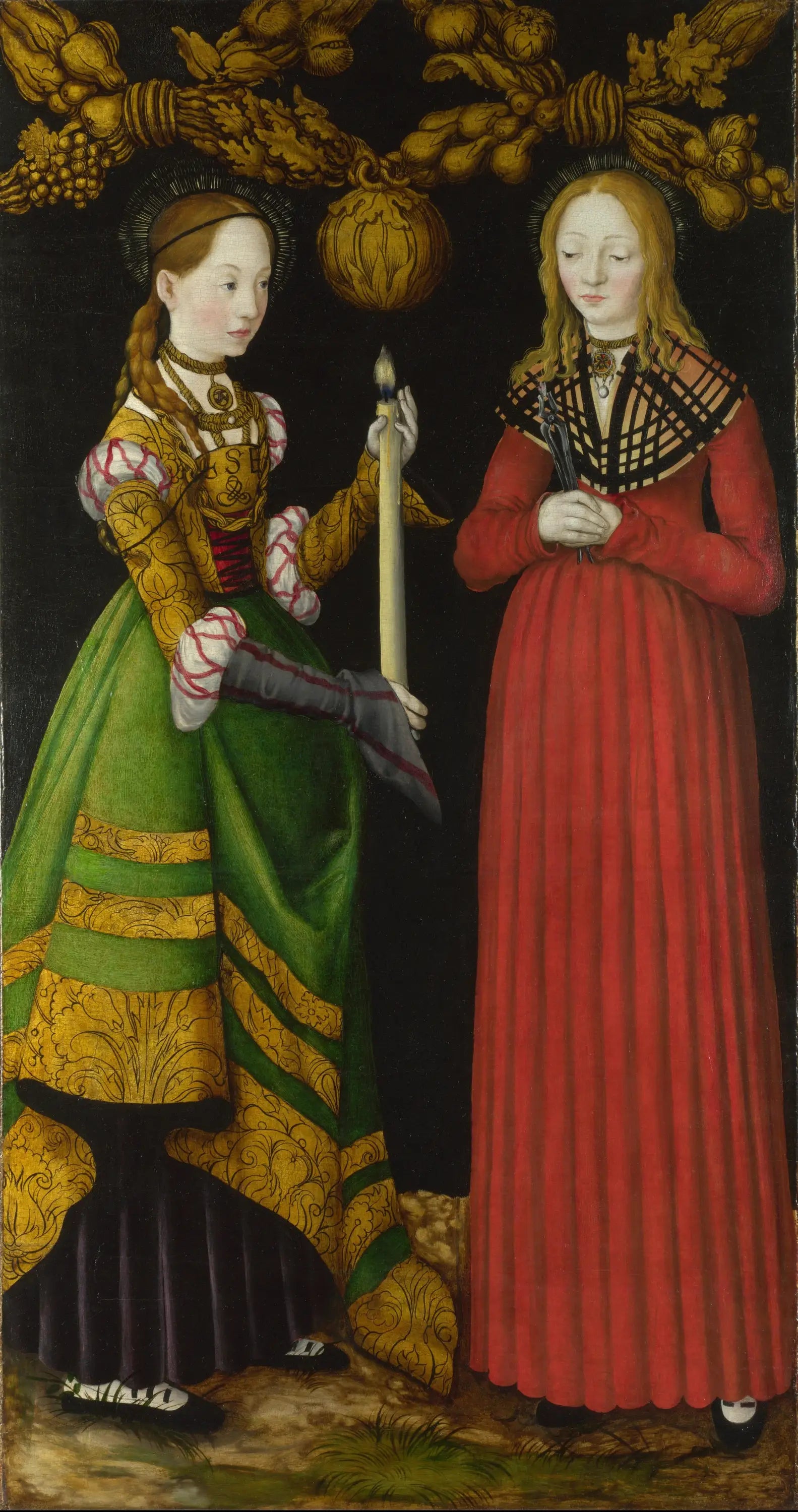 Saintes Geneviève et Apollonie - Lucas Cranach the Elder - Alpha Reproduction