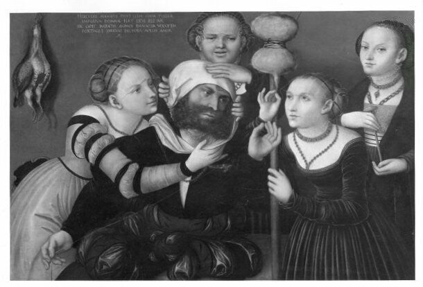 Hercule et quatre femmes - Lucas Cranach the Elder - Alpha Reproduction
