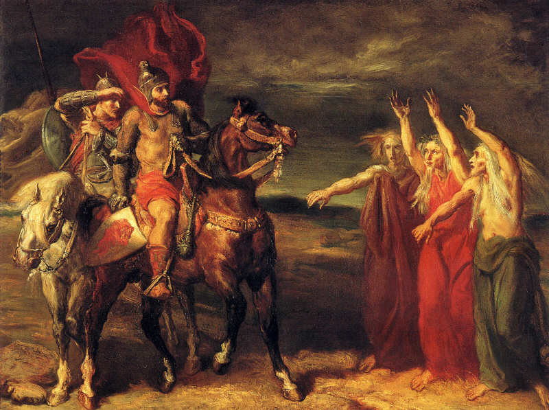 Macbeth et les trois sorcières - Théodore Chassériau