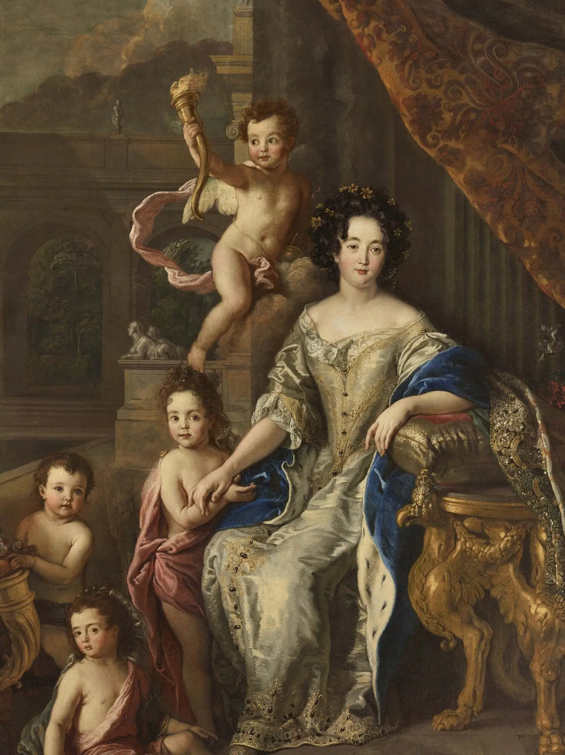 Anne de Bavière, duchesse d'Enghien puis principessa di Condé, avec ses enfants - Pierre Mignard
