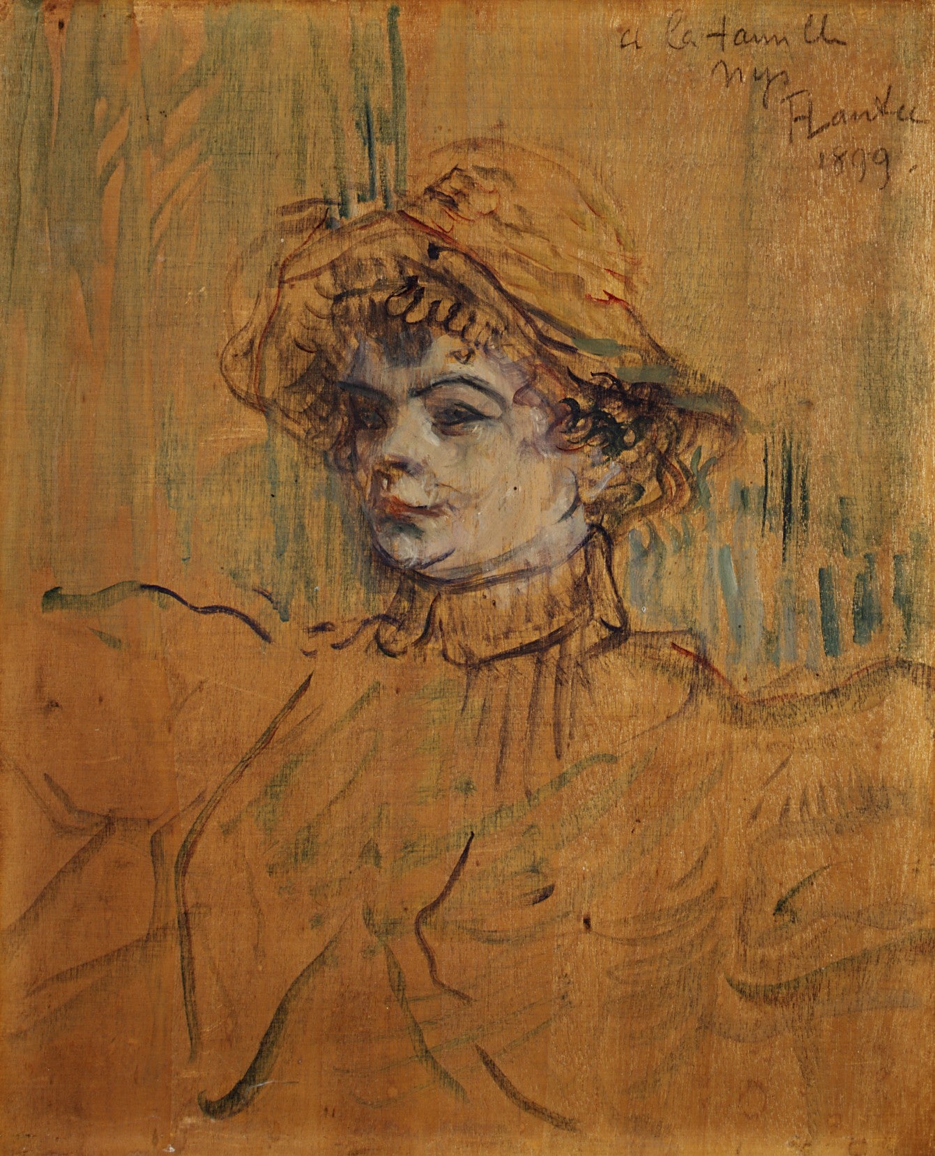 Reproduction du tableau « Mademoiselle Nys - Henri de Toulouse-Lautrec » par Alpha Reproduction en peinture à l’huile