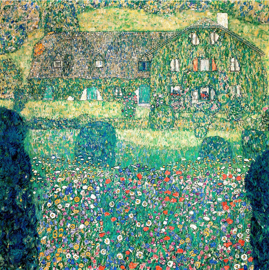 🏡🌼 Casa di campagna sul lago Attersee – Gustav Klimt (circa 1914–1915)