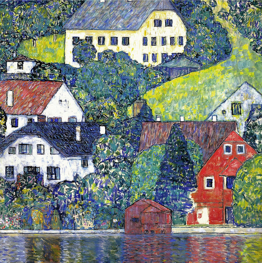 🏘️🌿 Case a Unterach sul Attersee – Gustav Klimt (circa 1916)