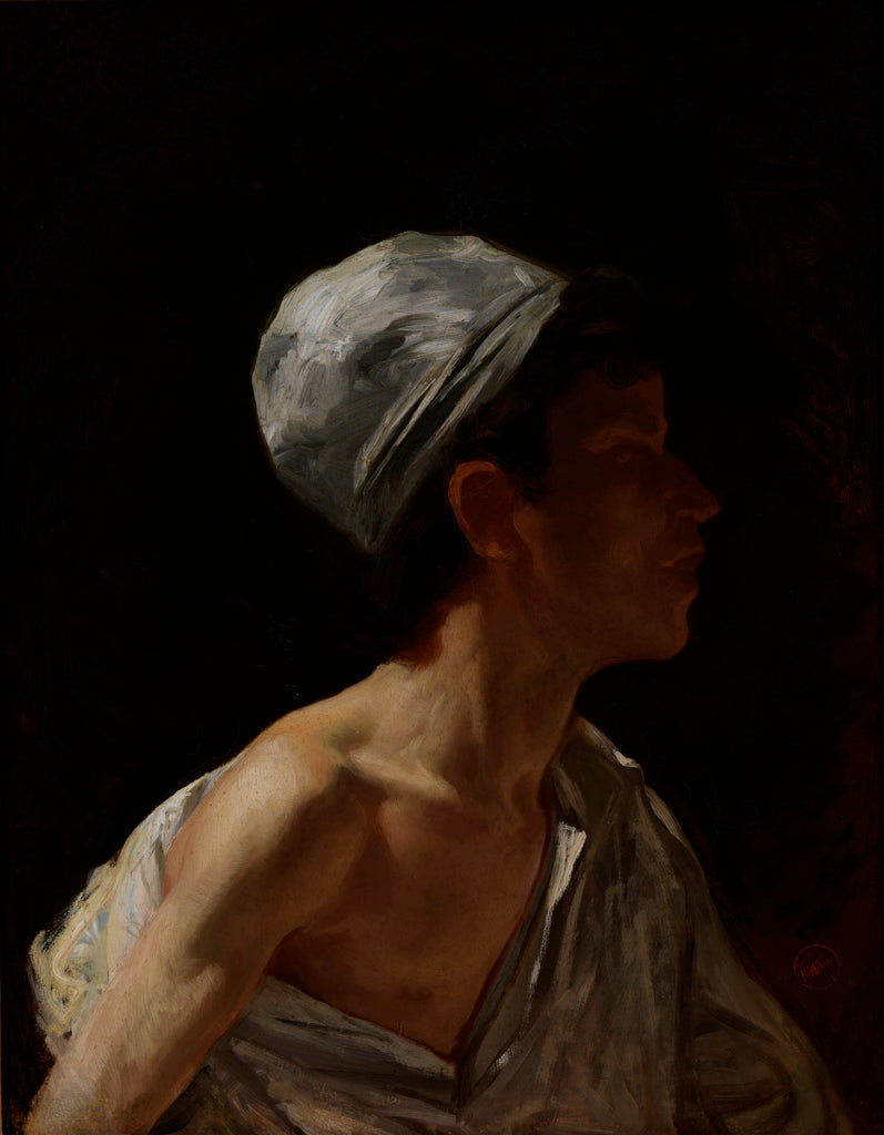 Buste d'un garçon arabe de profil - Mariano Fortuny Marsal