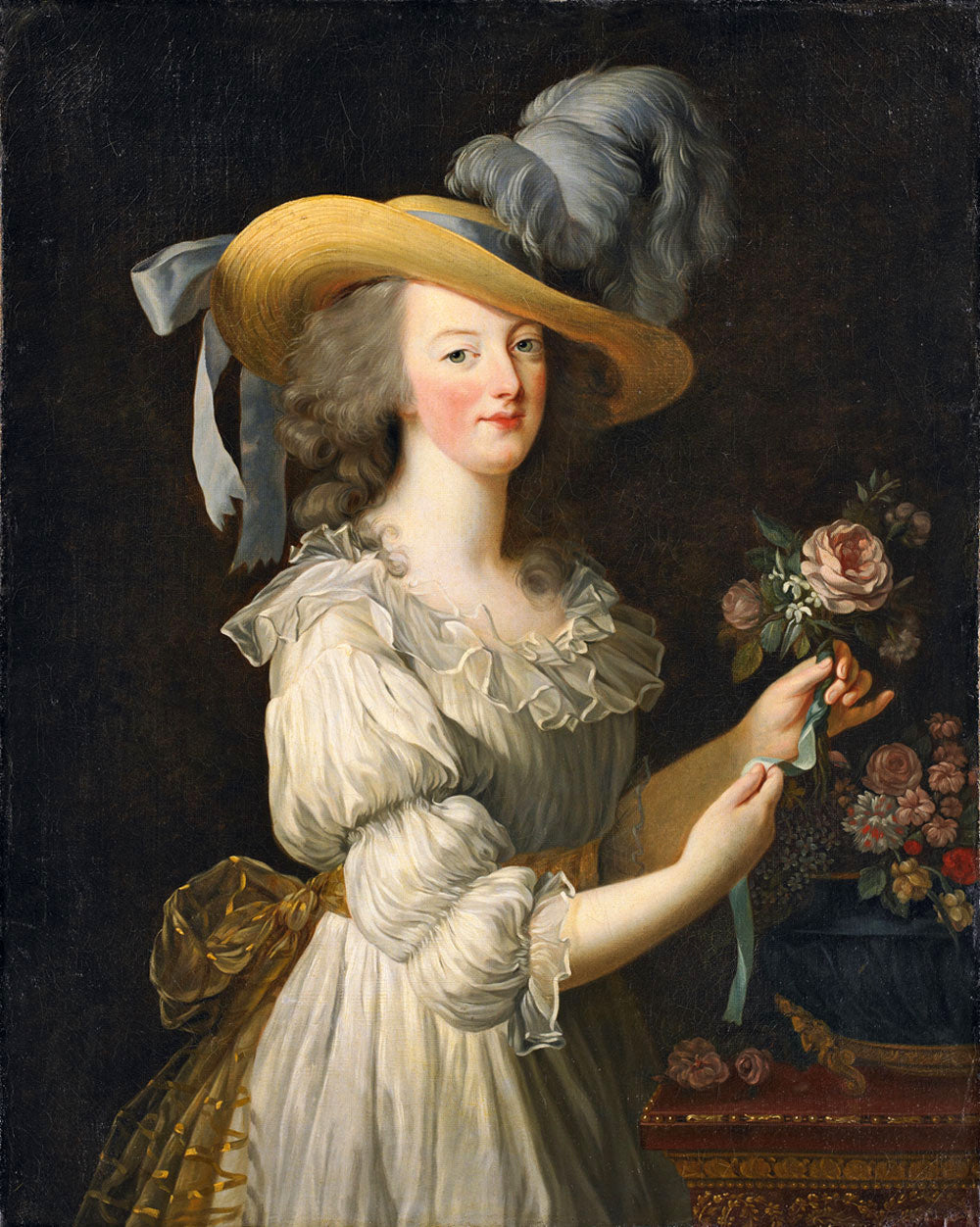 Marie-Antoinette con una rosa – Élisabeth Louise Vigée Le Brun (1783)