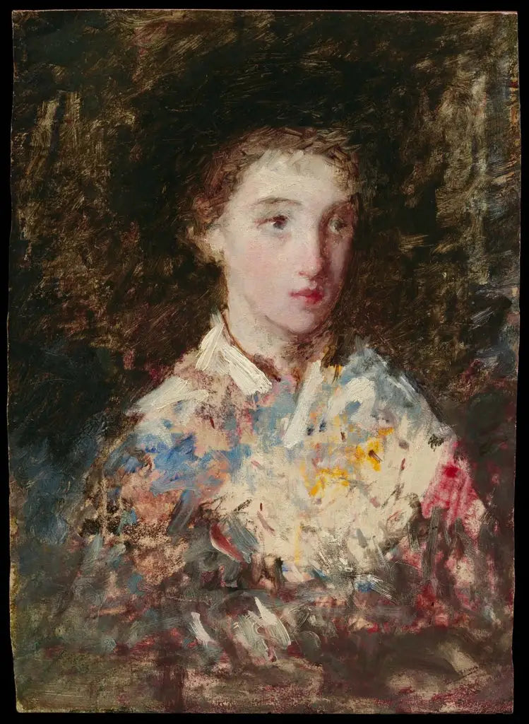 Reproduction du tableau « Tête de jeune fille - Mary Cassatt » par Alpha Reproduction en peinture à l’huile