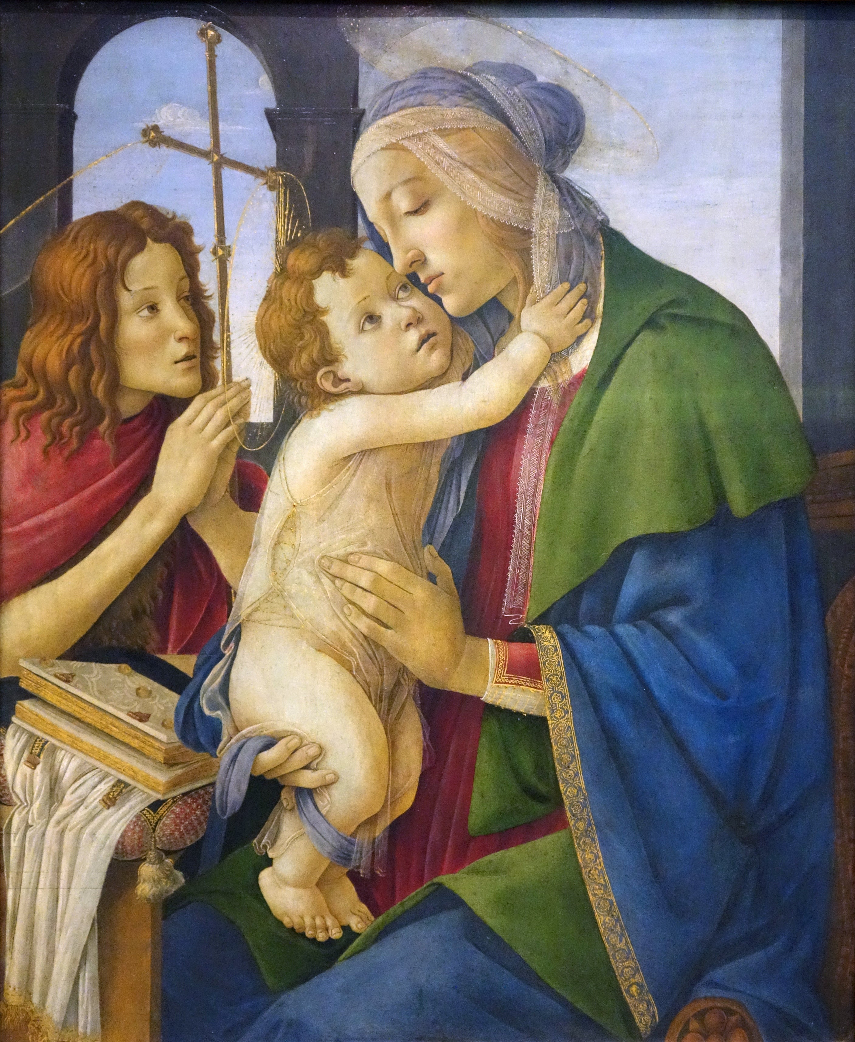 La Vergine con il Bambino e il giovane san Giovanni Battista - Sandro Botticelli