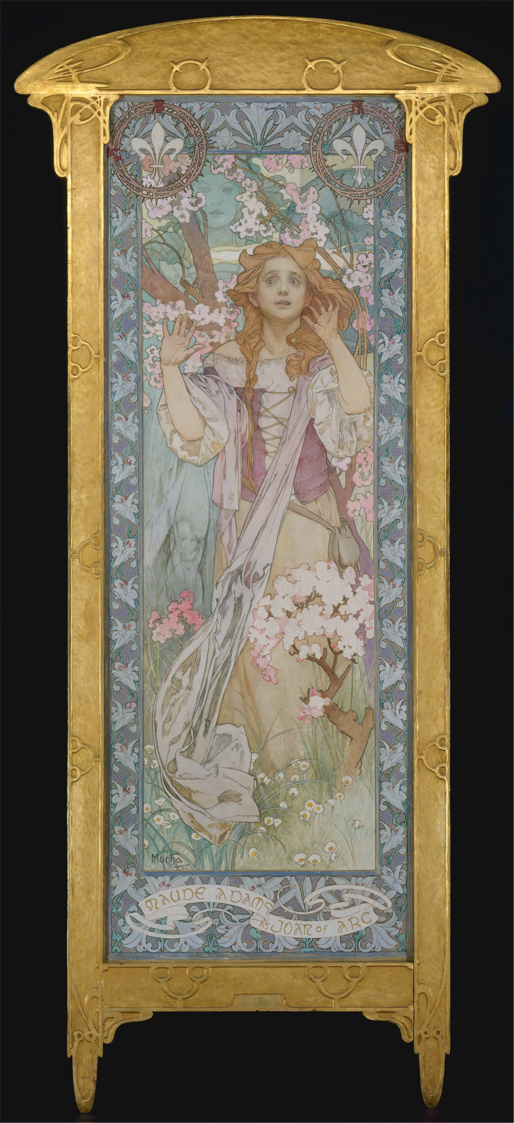 Maude Adams nel ruolo di Giovanna d'Arco - Alphonse Mucha