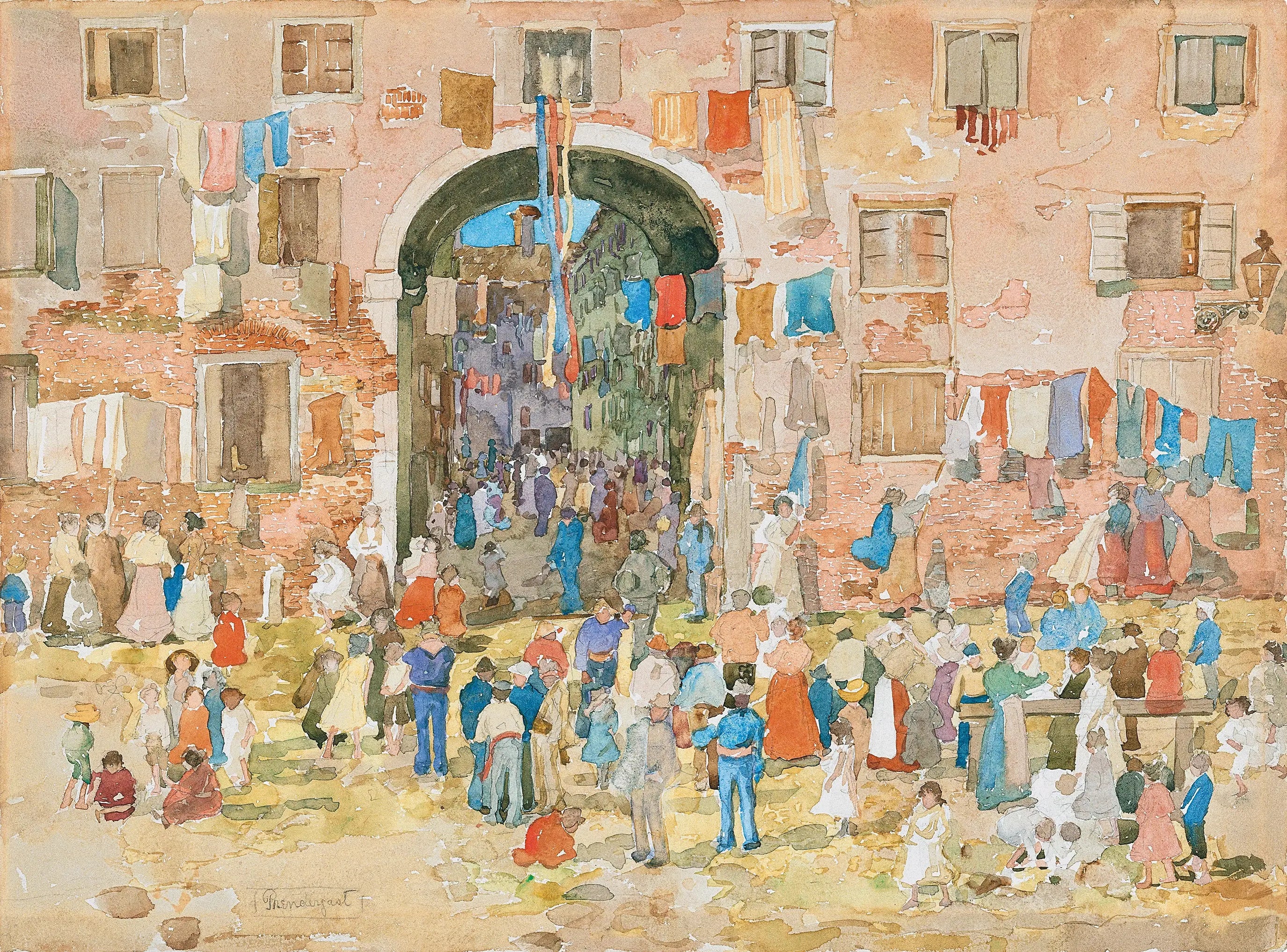 Riva degli Schiavoni Castello (Venise) - Maurice Prendergast - Alpha Reproduction