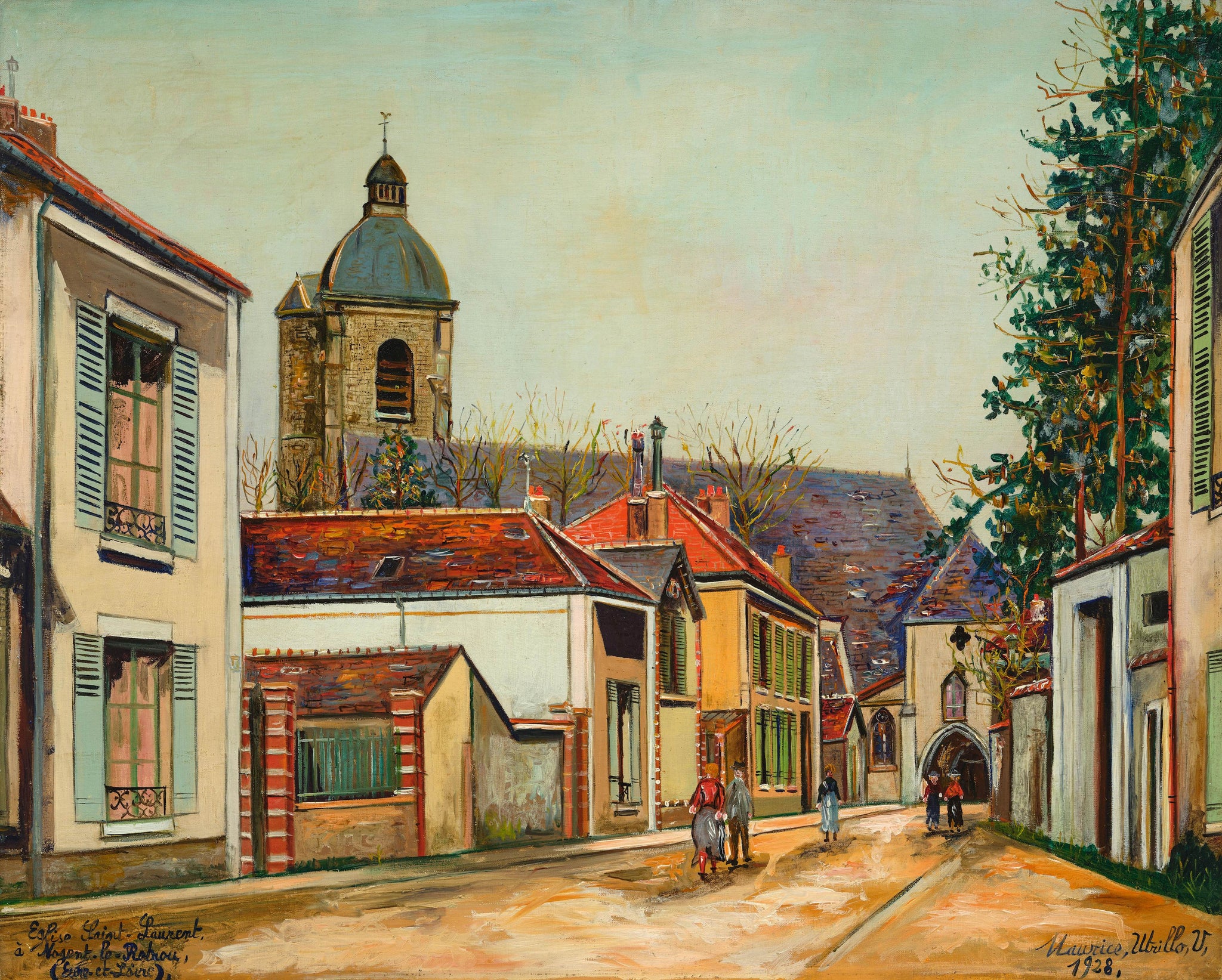 Église Saint-Laurent à Nogent-le-Rotrou 1928 - Maurice Utrillo