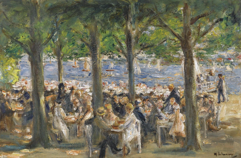 Biergarten vicino all'Havel sotto gli alberi - Max Liebermann