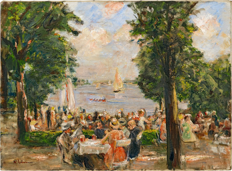 Beergarden vicino al Wannsee (casa a bordo lago) - Max Liebermann