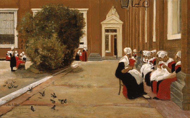 Orfanelle di Amsterdam (studio) - Max Liebermann