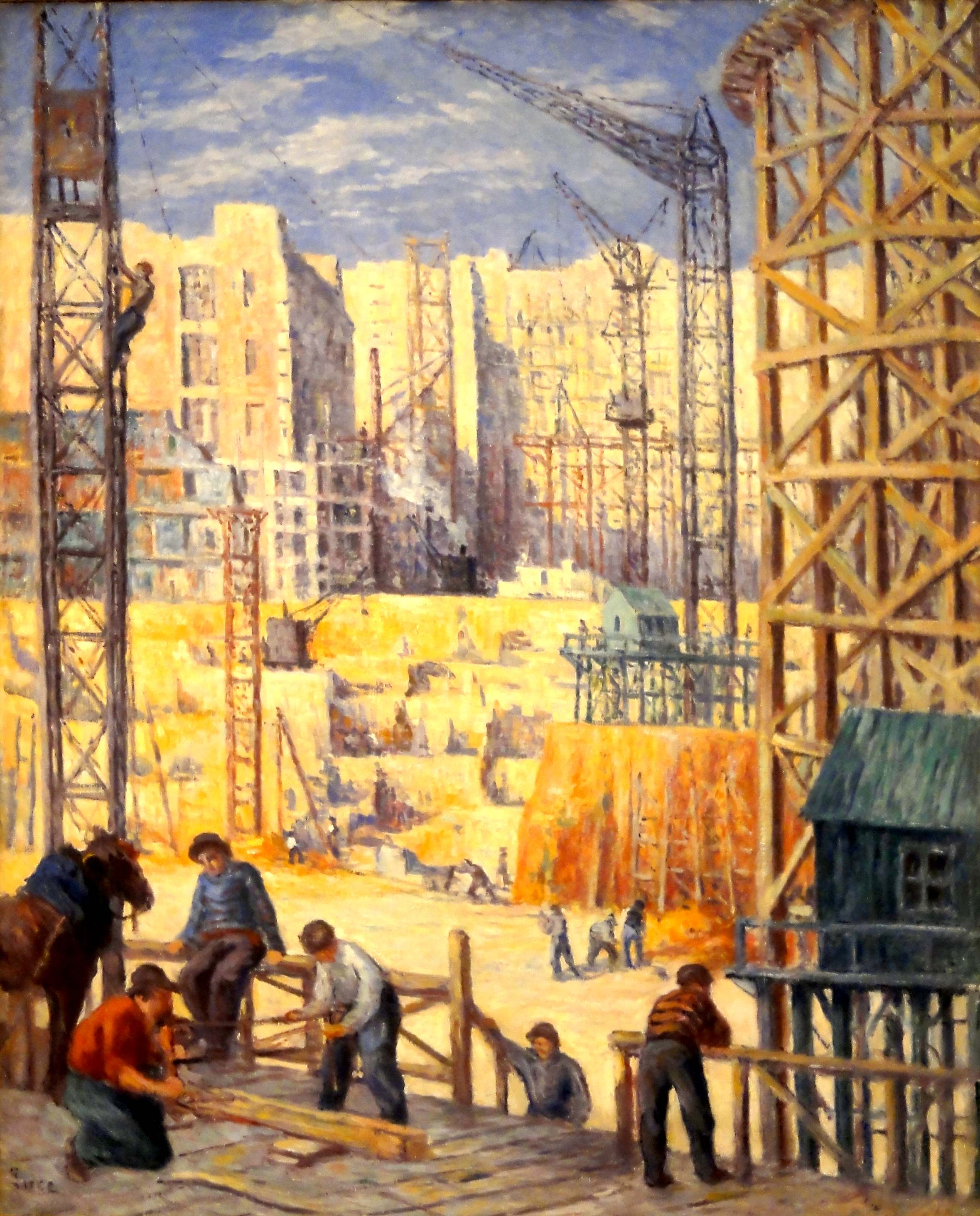 Construction quai de Passy - Maximilien Luce - Alpha Reproduction