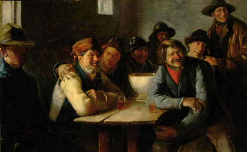 Pescatori attorno allo stagno del punch. -Michael Peter Ancher