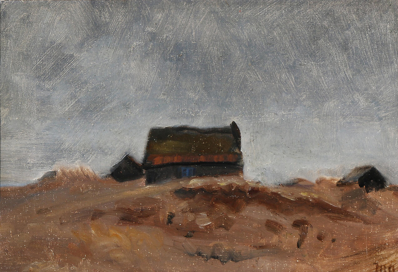 Case dei pescatori a Skagen. -Michael Peter Ancher