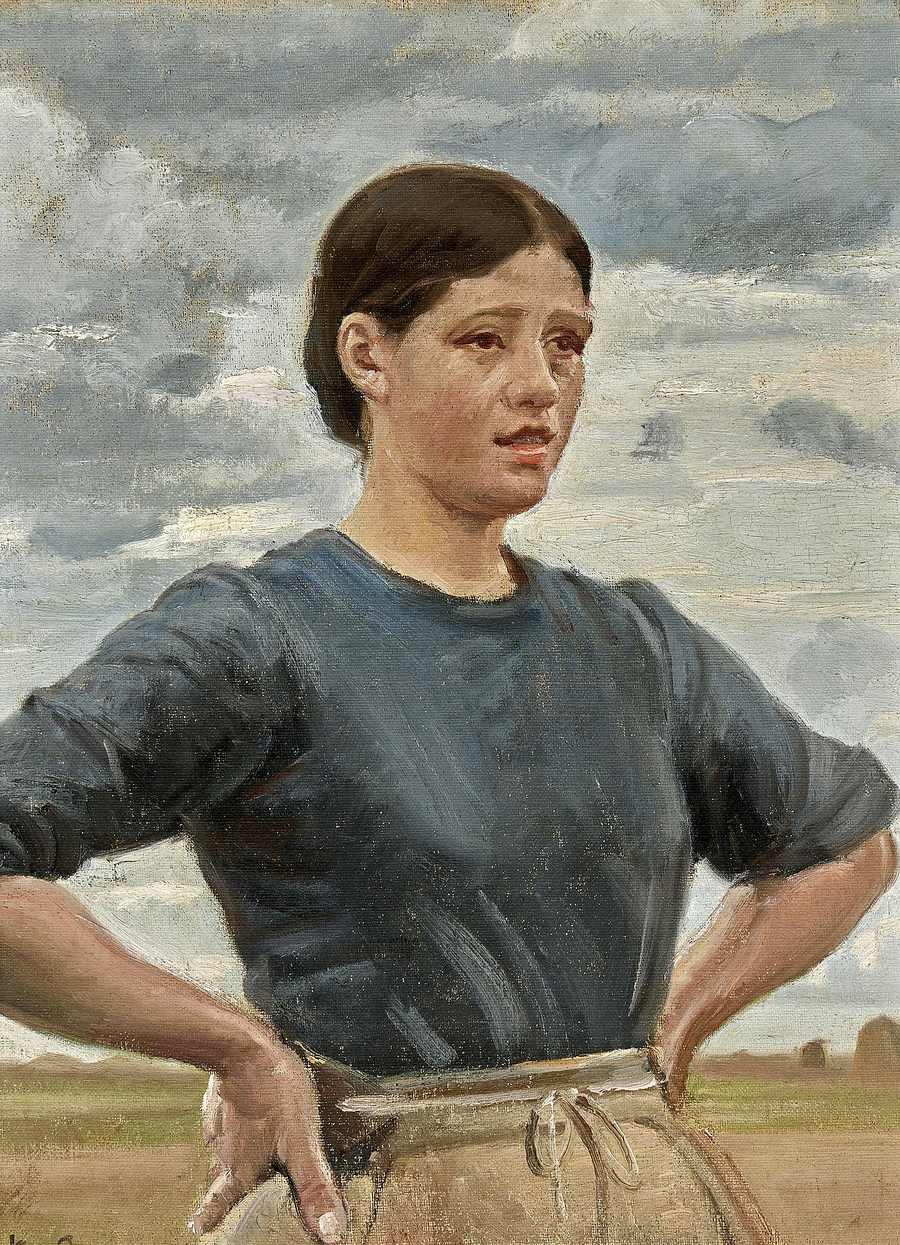 Maria nei campi. - Michael Peter Ancher