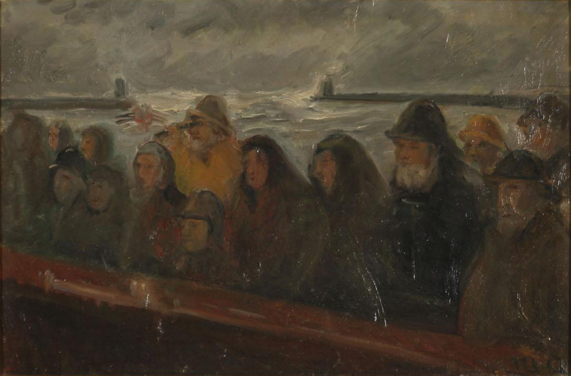 Sul molo. Studio. -Michael Peter Ancher