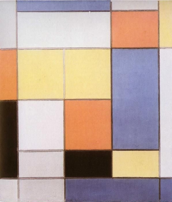 Reproduction du tableau « Composition B - Piet Mondrian » par Alpha Reproduction en peinture à l’huile