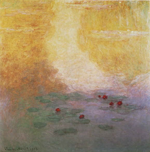 🌞 Ninfee al sole nascente – Claude Monet, 1908