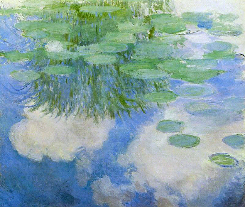 ☁️ Ninfee con cielo e nuvole, Claude Monet