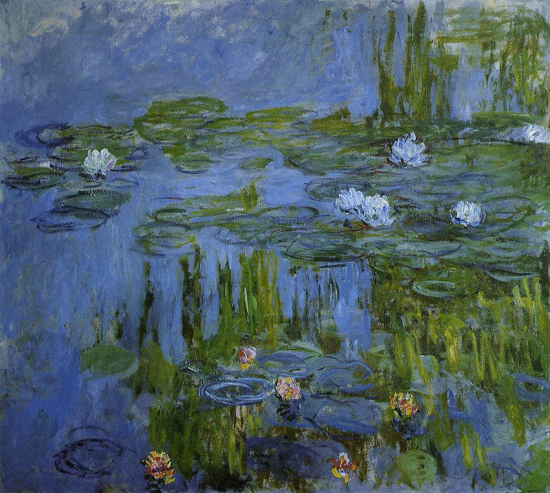 🌿 Ninfee – Riflessi Verdi e Fiori Bianchi – Claude Monet