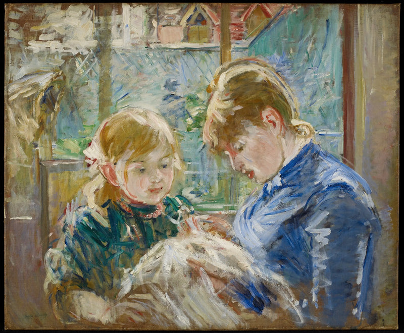 La figlia dell'artista, Julie, con la sua tata - Berthe Morisot