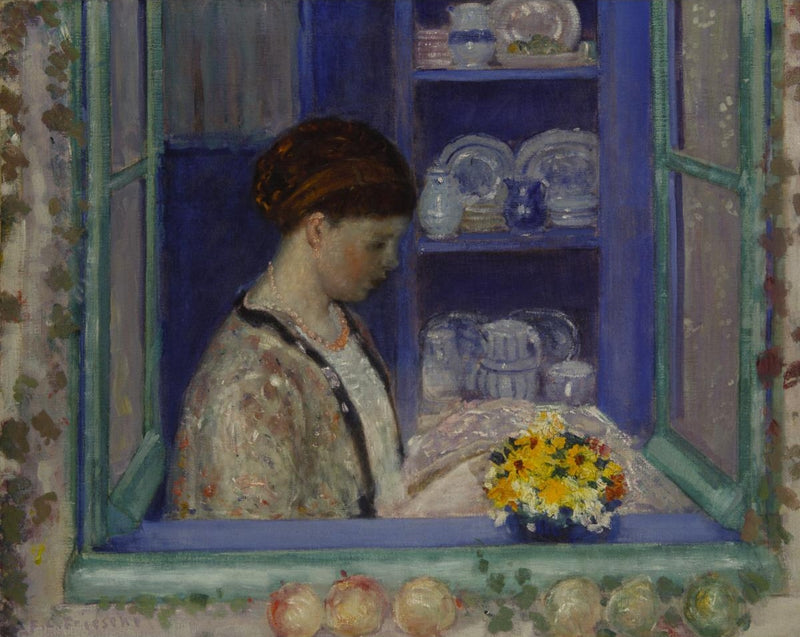 Mme Frieseke alla finestra della cucina - Frederick Carl Frieseke