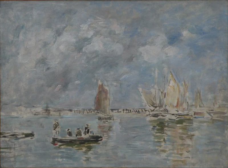 Barche e Estacade - Eugène Boudin