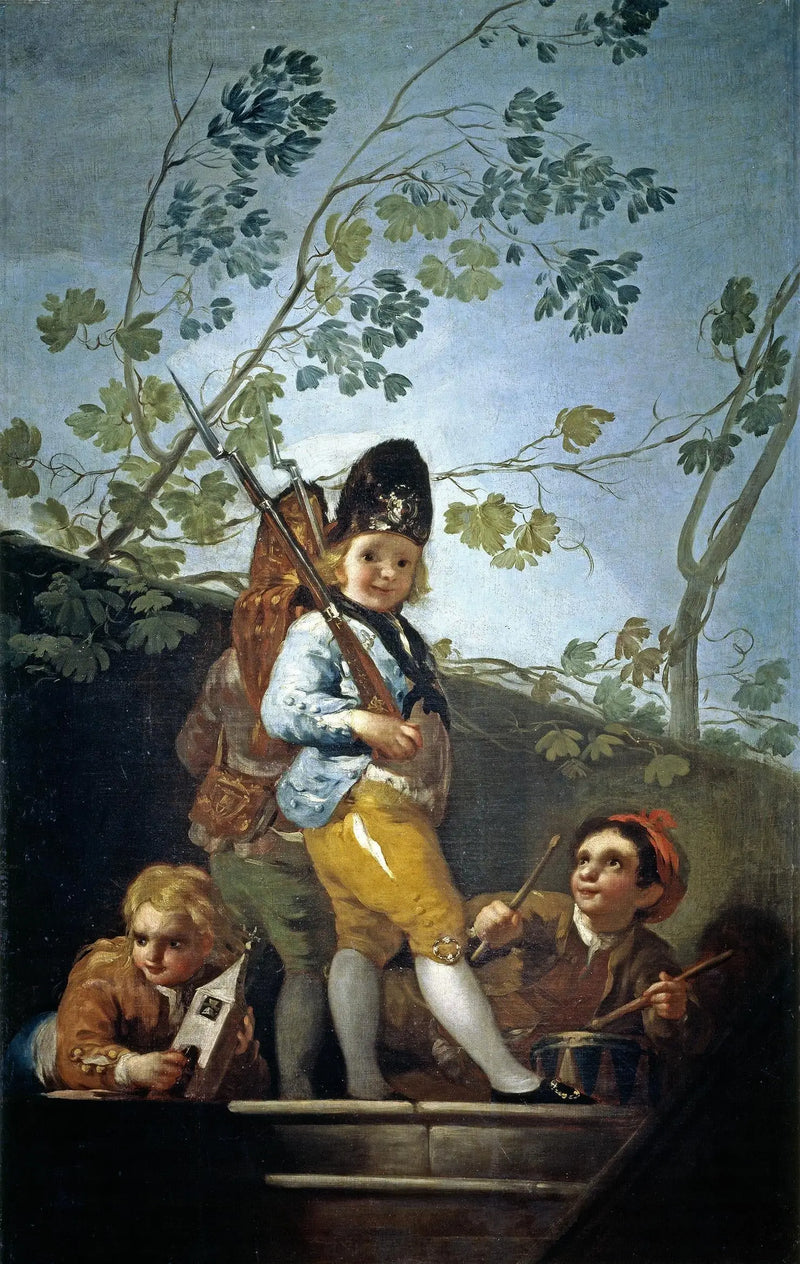Bambini che giocano ai soldati - Francisco de Goya