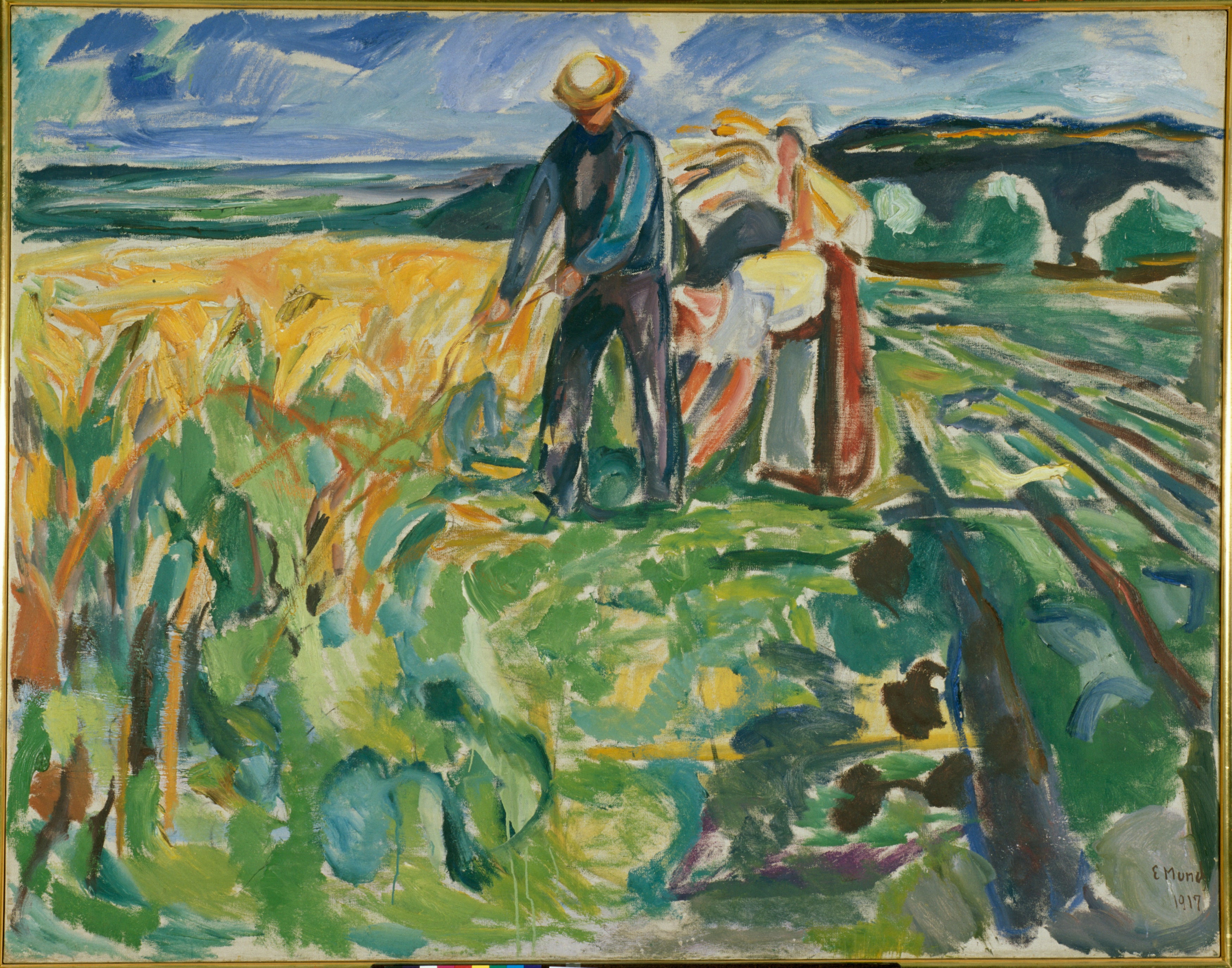 Reproduction du tableau « Coupe de maïs - Edvard Munch » par Alpha Reproduction en peinture à l’huile