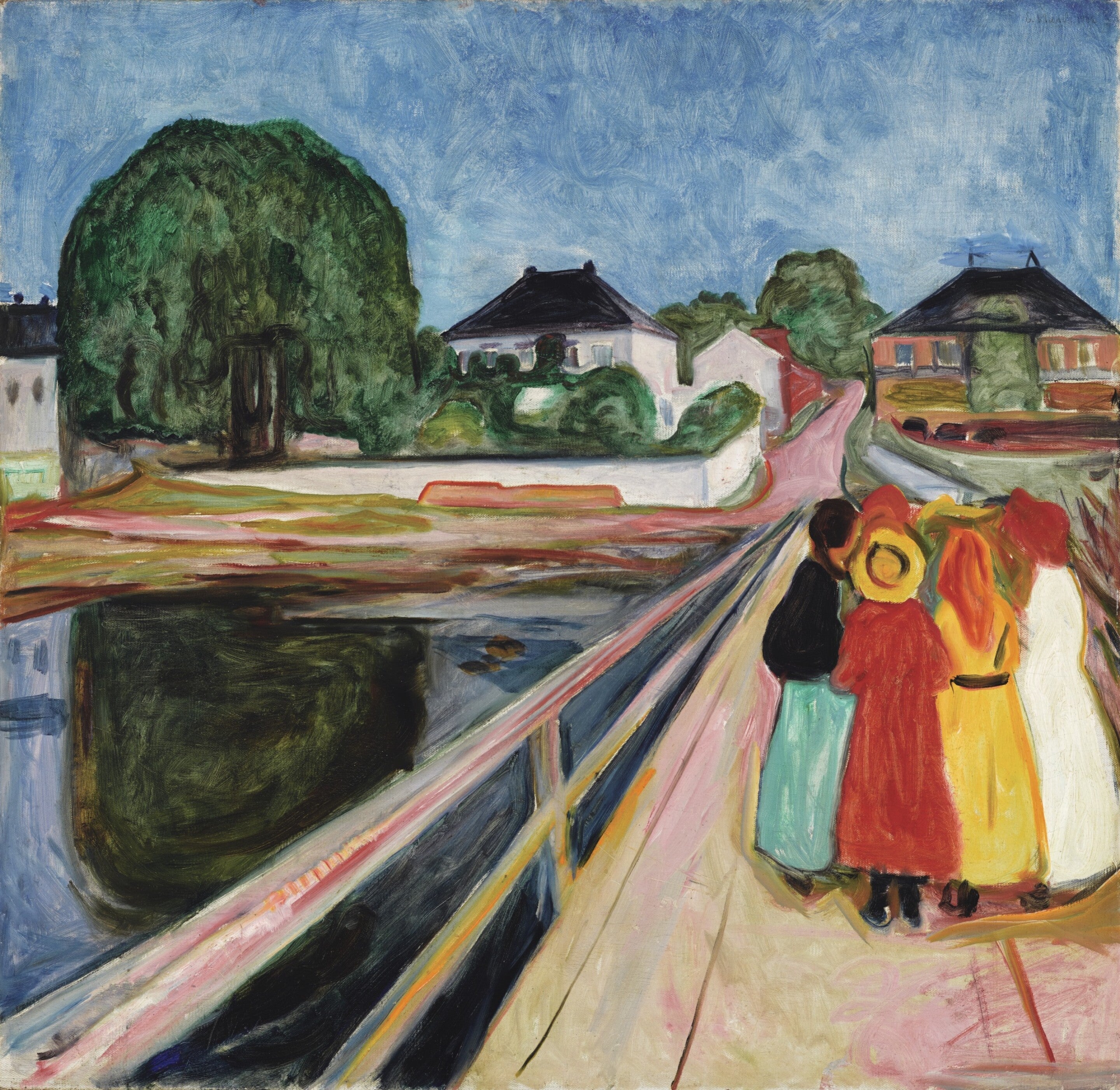 Reproduction du tableau « Les Filles sur le pont - Edvard Munch » par Alpha Reproduction en peinture à l’huile