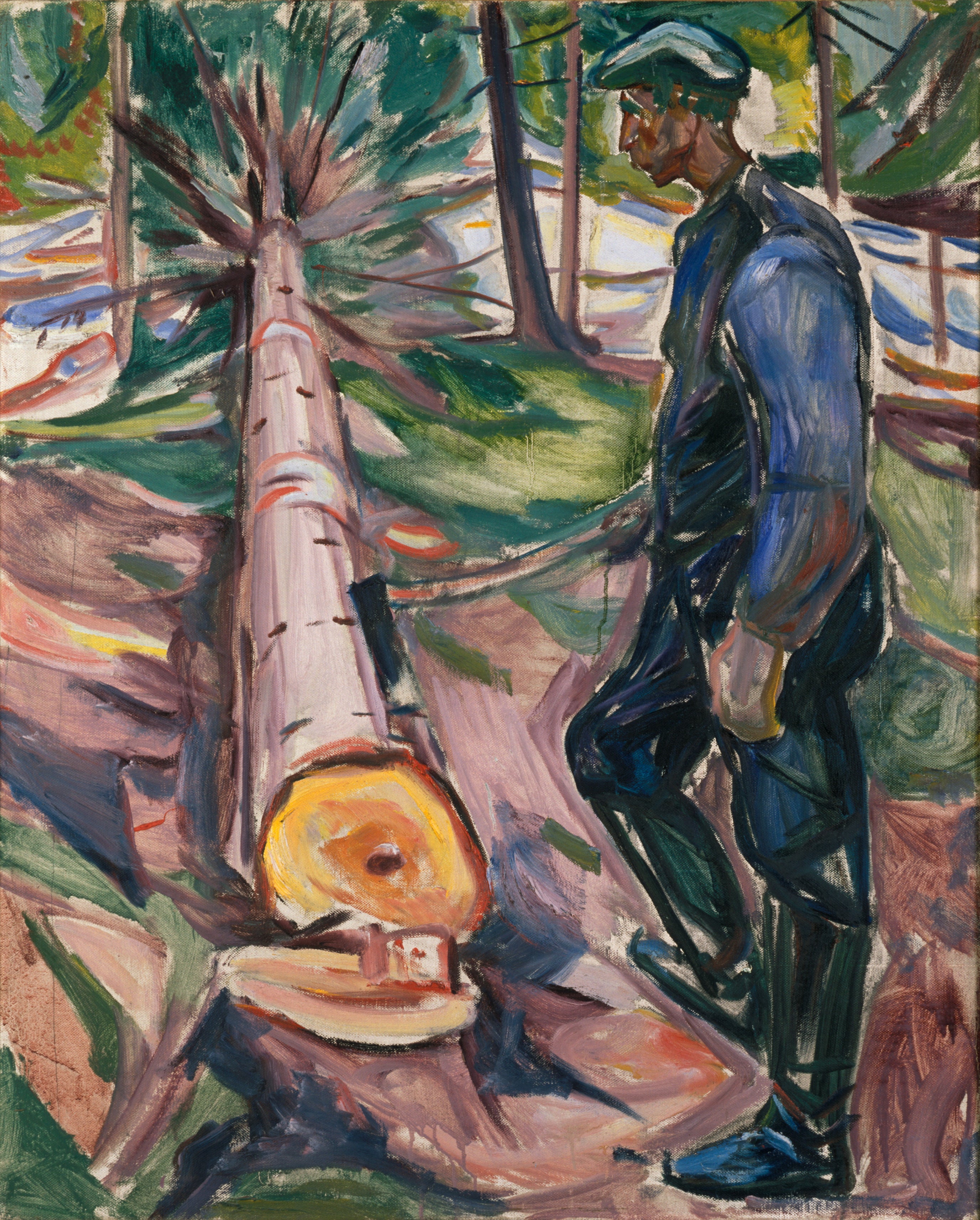 Reproduction du tableau « Le Bûcheron - Edvard Munch » par Alpha Reproduction en peinture à l’huile