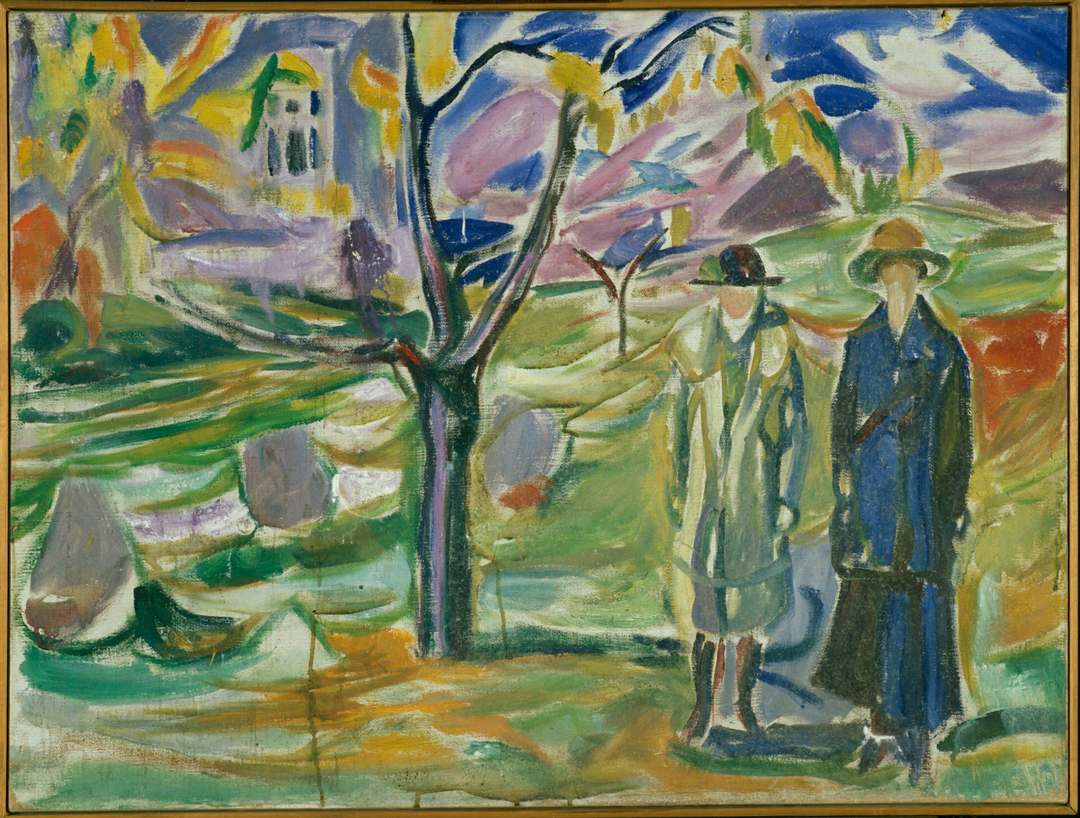Reproduction du tableau « Deux Femmes au jardin - Edvard Munch » par Alpha Reproduction en peinture à l’huile