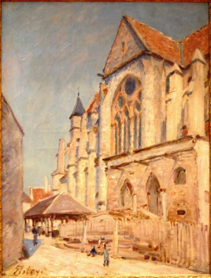 La Chiesa di Moret e il vecchio mercato - Alfred Sisley