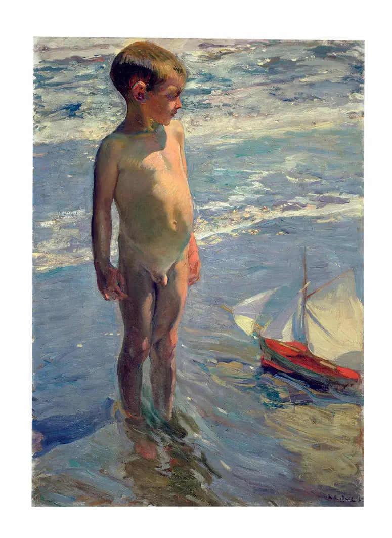 Bambino con barca - Joaquín Sorolla