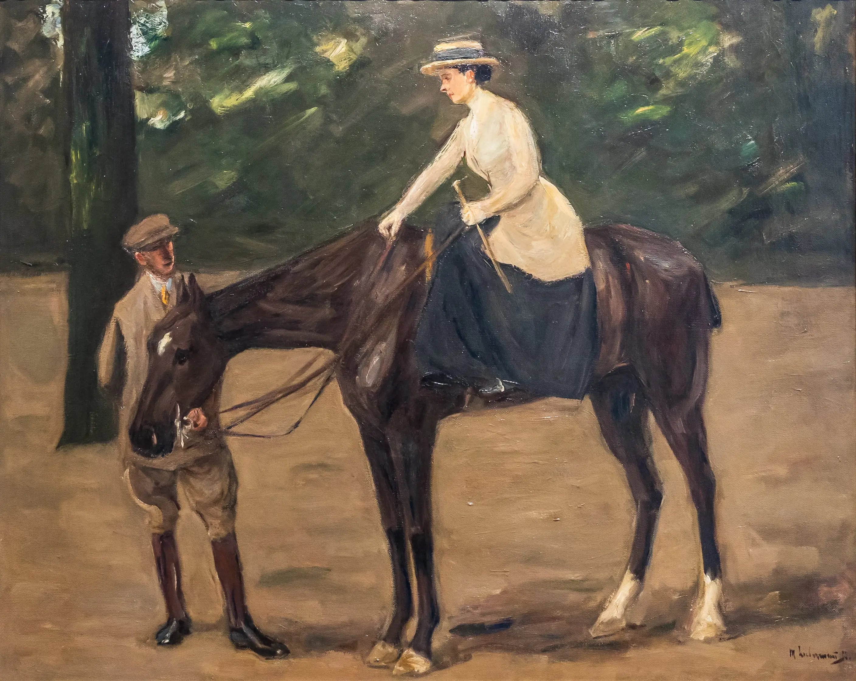 La fille de l’artiste à cheval - Max Liebermann - Alpha Reproduction