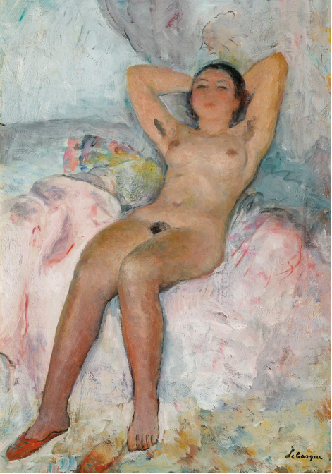 Nudo sdraiato con le braccia alzate - Henri Lebasque