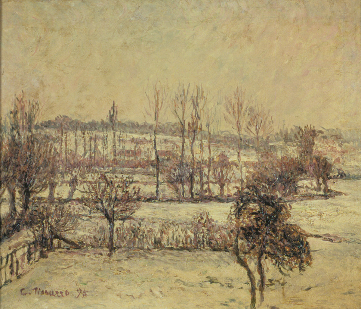 Reproduction du tableau « Effet de neige à Éragny - Camille Pissarro » par Alpha Reproduction en peinture à l’huile