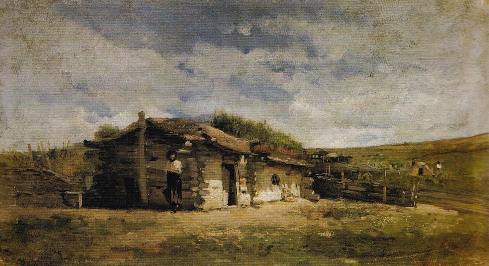 La Chaumière, Nicolae Grigorescu, 1873, peinture à l’huile