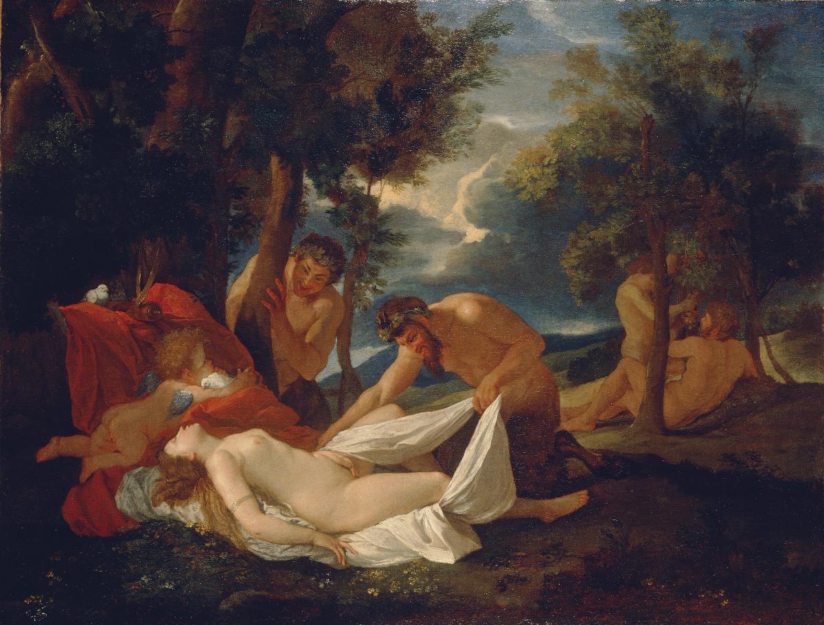 Vénus endormie surprise par des satyres - Nicolas Poussin