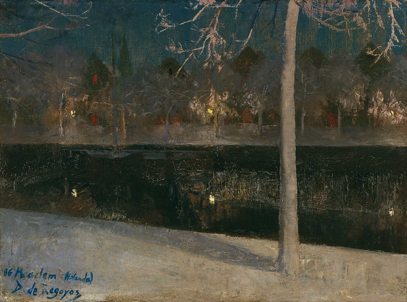 Paesaggio innevato di notte. Haarlem - Dariço de Regoyos