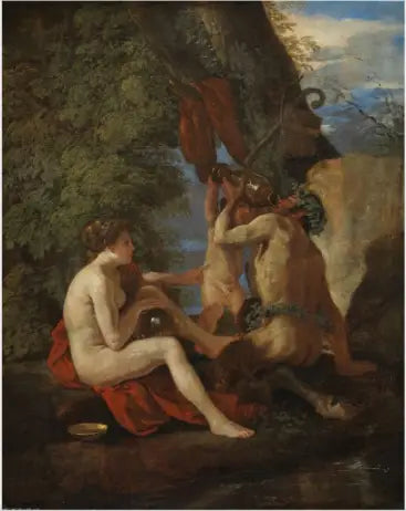 Ninfa e Satiro - Nicolas Poussin