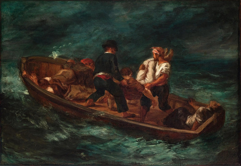 Dopo il naufragio (La barca di Don Juan - il cadavere è gettato in acqua) - Eugène Delacroix