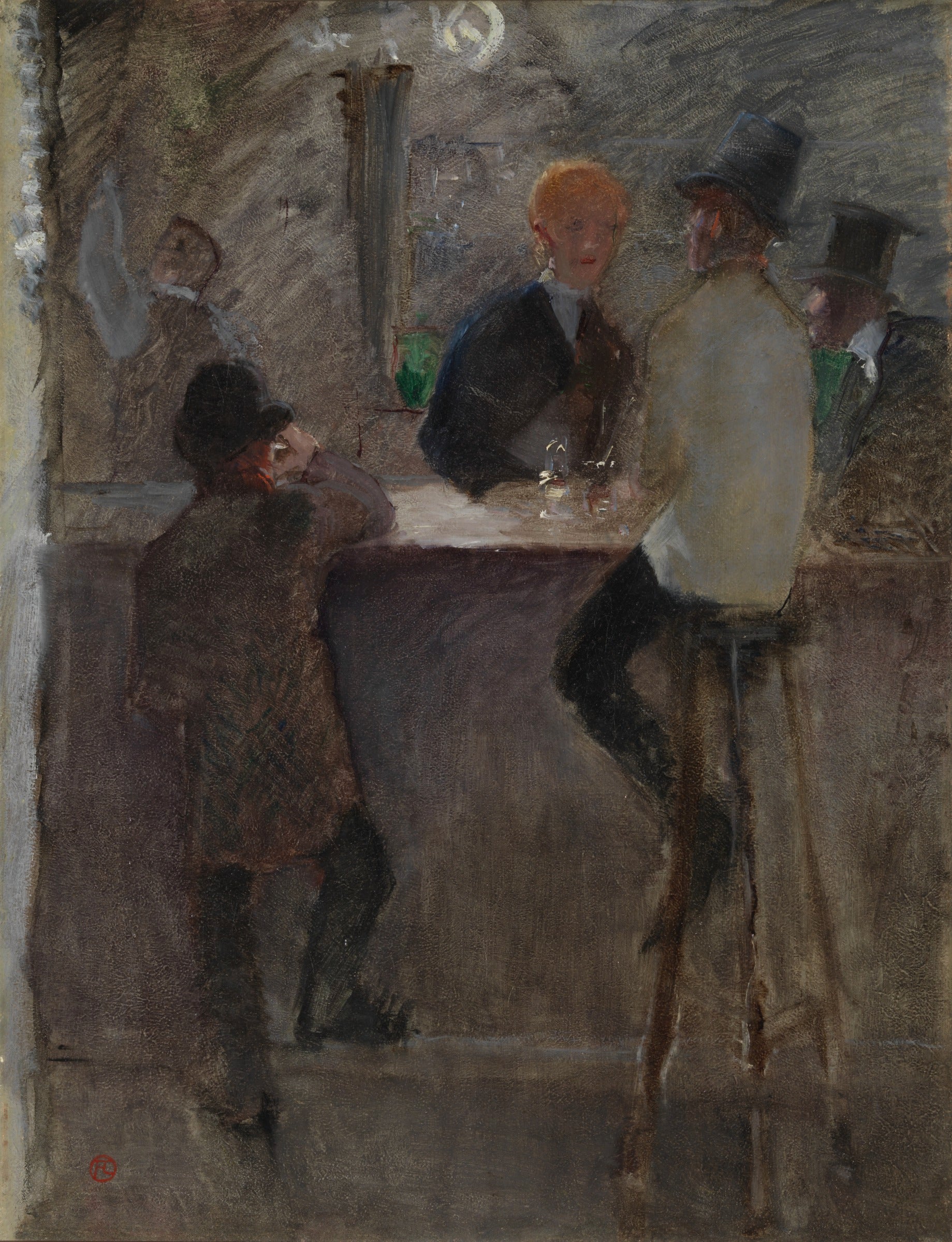 Reproduction du tableau « Au Bar - Henri de Toulouse-Lautrec » par Alpha Reproduction en peinture à l’huile